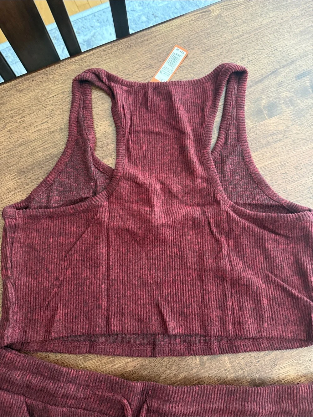 Colsie Crisp Berry ribbed tank and shorts pajama set